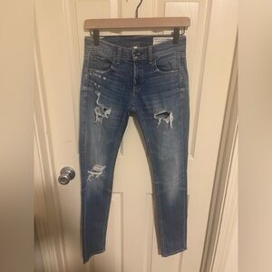 rag & bone Dre Relaxed Slim Jeans 90s ripped and worn denim